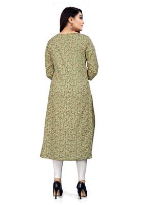 Green printed cotton ethnic-kurtis 3
