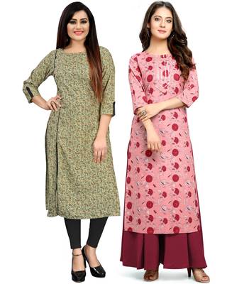 Green printed cotton ethnic-kurtis 1