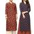 Maroon printed cotton ethnic-kurtis