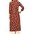 Maroon printed cotton ethnic-kurtis