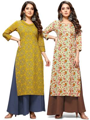 Green printed cotton ethnic-kurtis 1