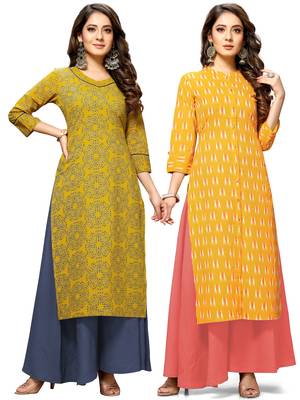Green printed cotton ethnic-kurtis 1