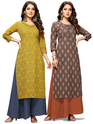 Green printed cotton ethnic-kurtis 1