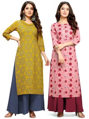 Green printed cotton ethnic-kurtis 1