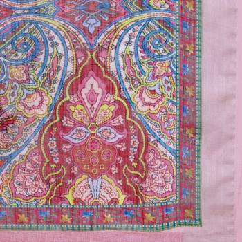 Women's Multi Floral Printed Linen Silk Saree 5