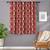 A Red Printed  Polyester Window Curtain