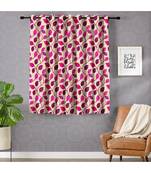 A Magenta Printed  Polyester Window Curtain
