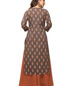 Black printed cotton ethnic-kurtis