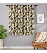 A Beige Printed  Polyester Window Curtain