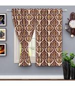 A Cream Printed  Polyester Window Curtain