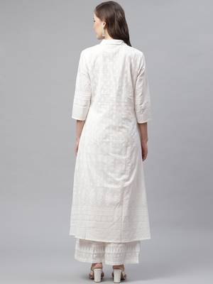 White printed cotton salwar 3