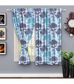A Blue Printed  Polyester Window Curtain