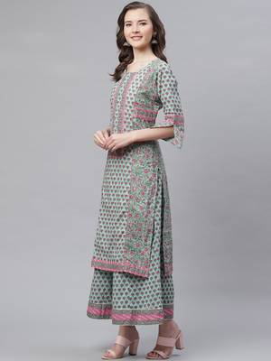 Blue sequins cotton salwar 2