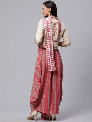 Beige printed cotton salwar 3