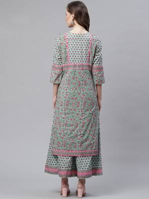 Blue sequins cotton salwar 3