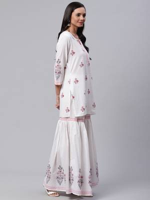 White embroidered cotton salwar 2