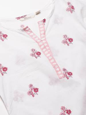 White embroidered cotton salwar 4