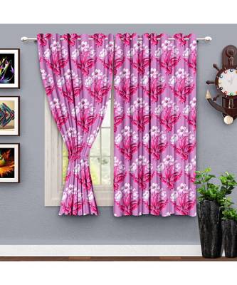 A Violet Printed  Polyester Window Curtain 1