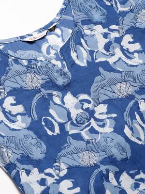 Blue printed cotton salwar 4