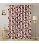 A Brown Printed  Polyester Window Curtain