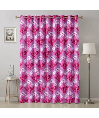 A Violet Printed  Polyester Window Curtain 1