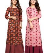 Black printed cotton ethnic-kurtis
