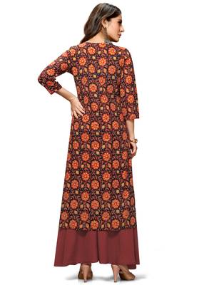 Black printed cotton ethnic-kurtis 3