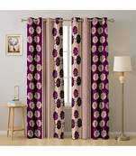 A Purple Printed  Polyester Window Curtain