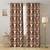 A Cream Printed  Polyester Window Curtain