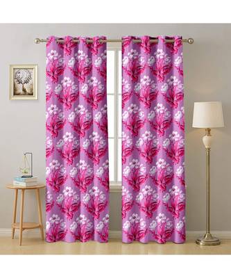 A Violet Printed  Polyester Window Curtain 1