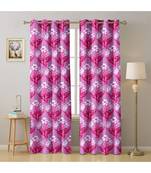 A Violet Printed  Polyester Window Curtain