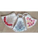 Cotton 2 layer embroidered designer masks?