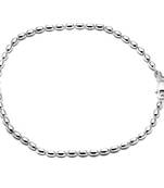 Pearls One Piece Silver Anklets-ANK1P001