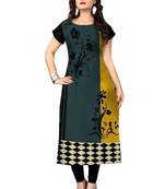 multicolor printed crepe kurti