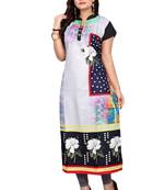 Multicolor Printed Crepe Kurti