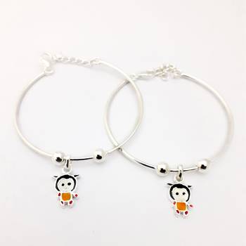 Cartoon Charcter Silver Anklet-ANKK001 1