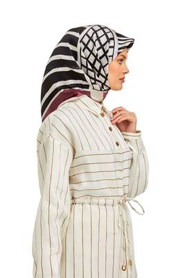 JSDC Women's Casual Wear Crepe Silk Zebra Print Square Scarf Hijab Dupatta 2