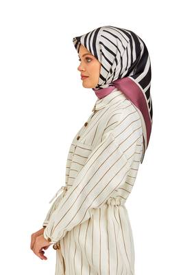 JSDC Women's Casual Wear Crepe Silk Zebra Print Square Scarf Hijab Dupatta 4