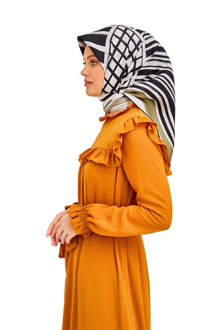 JSDC Women's Crepe Silk Animal Print Square Scarf Hijab Stole