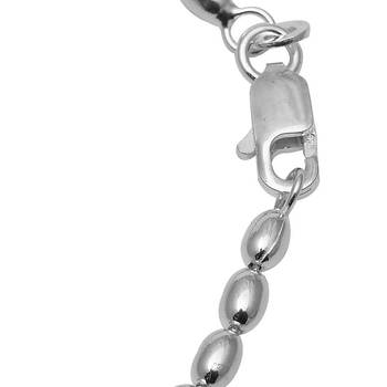 Glitter Pearl Silver Anklets-ANK004 4