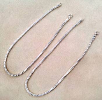 Ideal Plain Chain Silver Anklets-ANK005 1