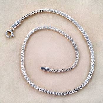Ideal Plain Chain Silver Anklets-ANK005 3