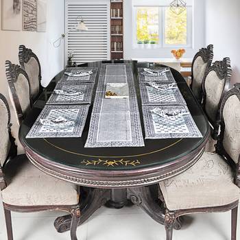 Home Decorative Table Runner Table Cloth With 6 Piece of Tablemats 1