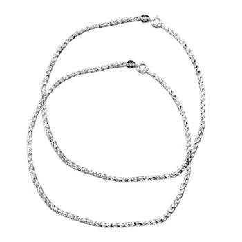 Rope Chain Sterling Silver Anklets-ANK009 1