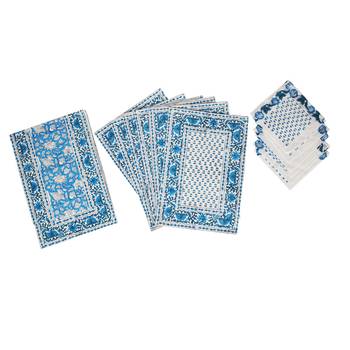 Cotton Table Living Room Decor Home Decorative Table Cloth With 6 Piece of Table mats  2