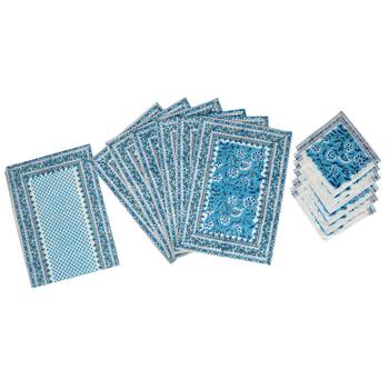 Modern Style Cotton Table Top Decorative Tapestry With 6 Piece of Table Mats ( Size: Runner: 72 X 12,Mats: 18 X 12 Inch) 2