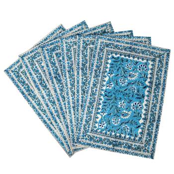 Modern Style Cotton Table Top Decorative Tapestry With 6 Piece of Table Mats ( Size: Runner: 72 X 12,Mats: 18 X 12 Inch) 3