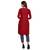 Red Solid Cotton Straight Kurtis