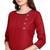 Red Solid Cotton Straight Kurtis
