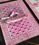 Christmas Dining Table Decor Cotton Table Cloth With 6 piece of Table mats (Size: Runner: 72 X 12, Mats: 18 X 12 Inch)